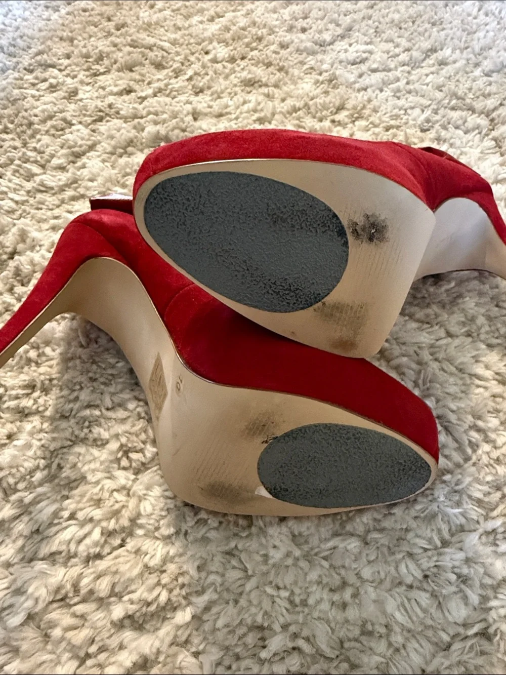 Dolce Vita Red Suede Bow-Accent Pumps